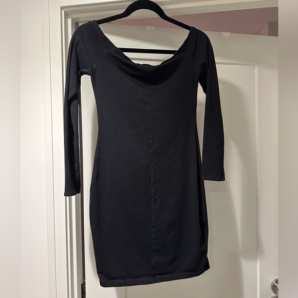 Express Black Off The Shoulder Strapless Mini Dress - Picture 5 of 6
